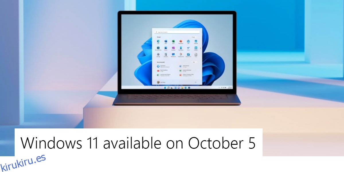 Fecha de lanzamiento de Windows 11 anunciada: 5 de octubre de 2021