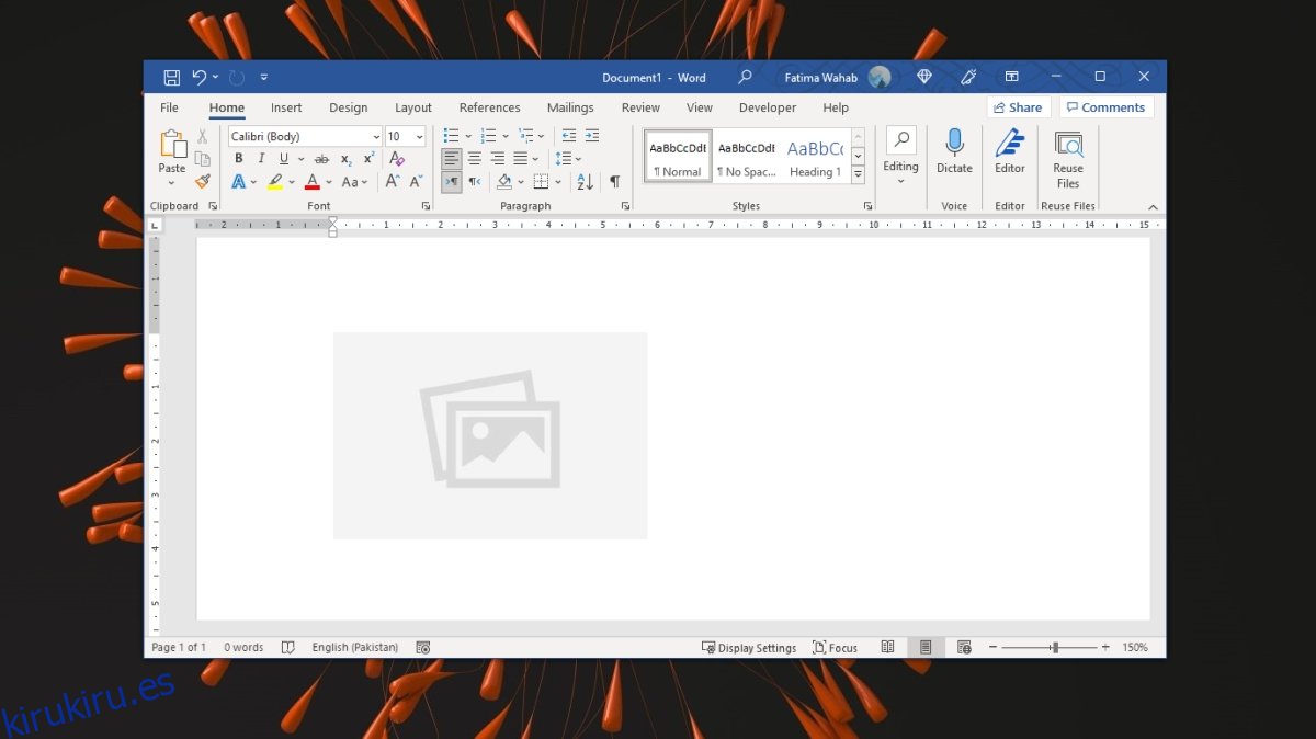 mover imágenes en Microsoft Word