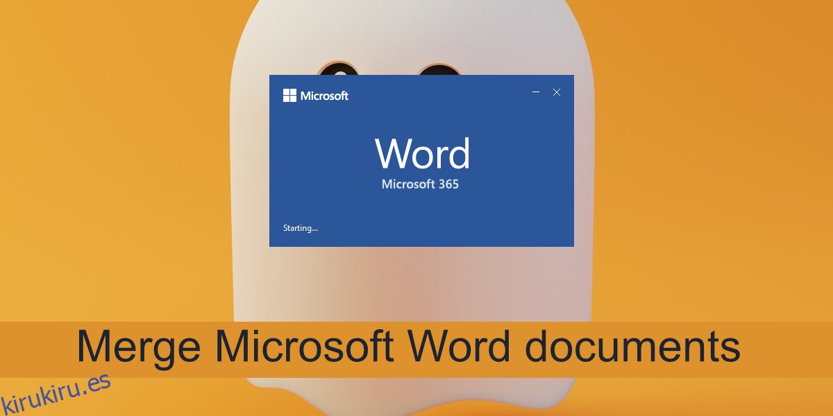 fusionar documentos de Microsoft Word