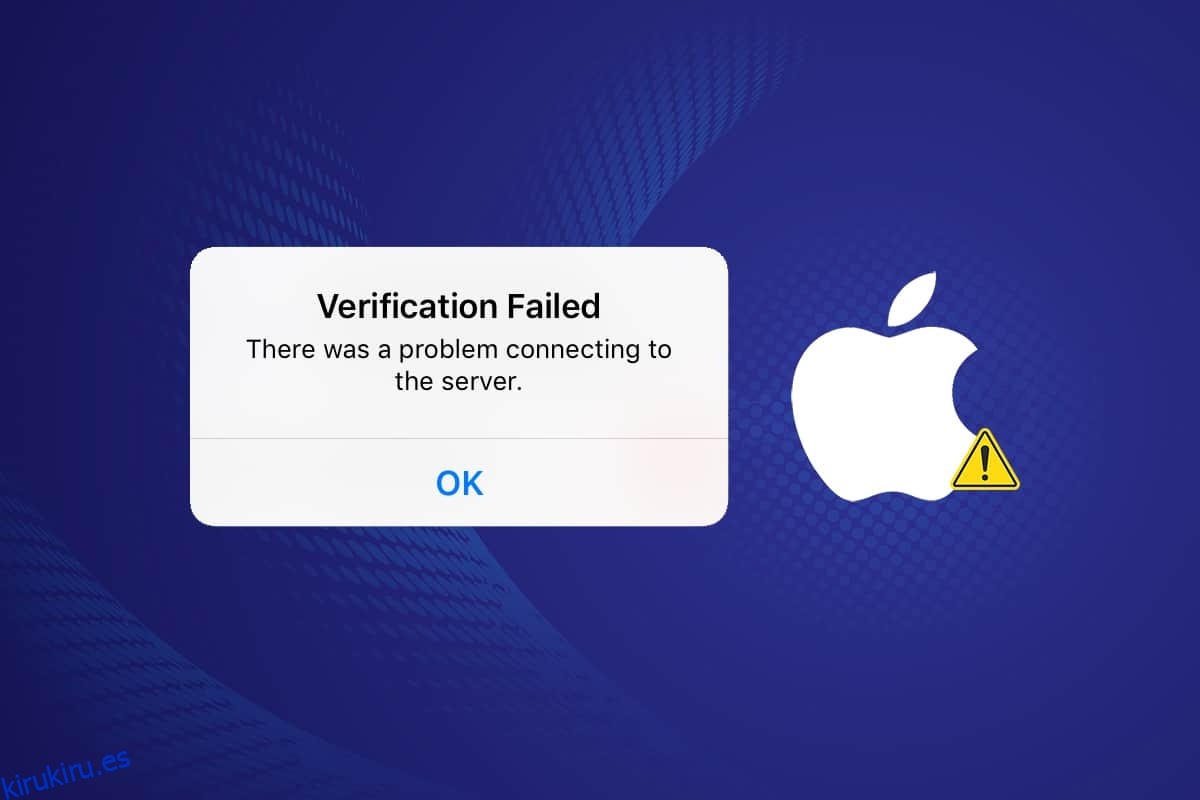 Solucionar el error de verificación fallida al conectarse al servidor de ID de Apple