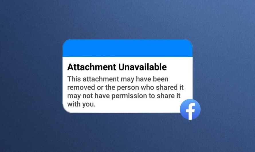 Arreglar el error de archivo adjunto de Facebook no disponible