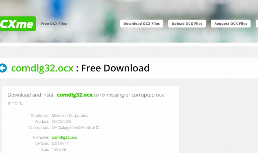 Arreglar COMDLG32.OCX que falta en Windows 10