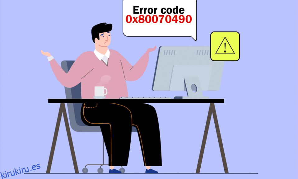 Arreglar el código de error 0x80070490 en Windows 10