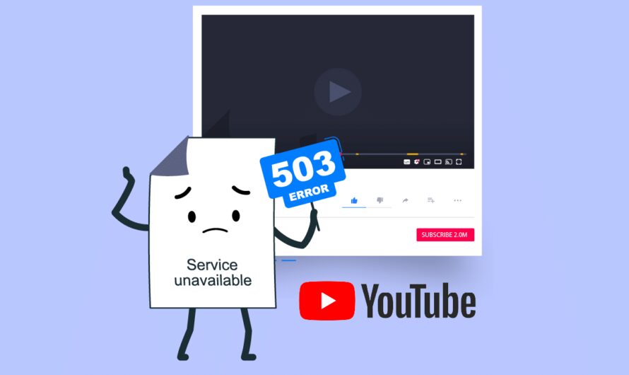 Solucionar el error de red de YouTube 503
