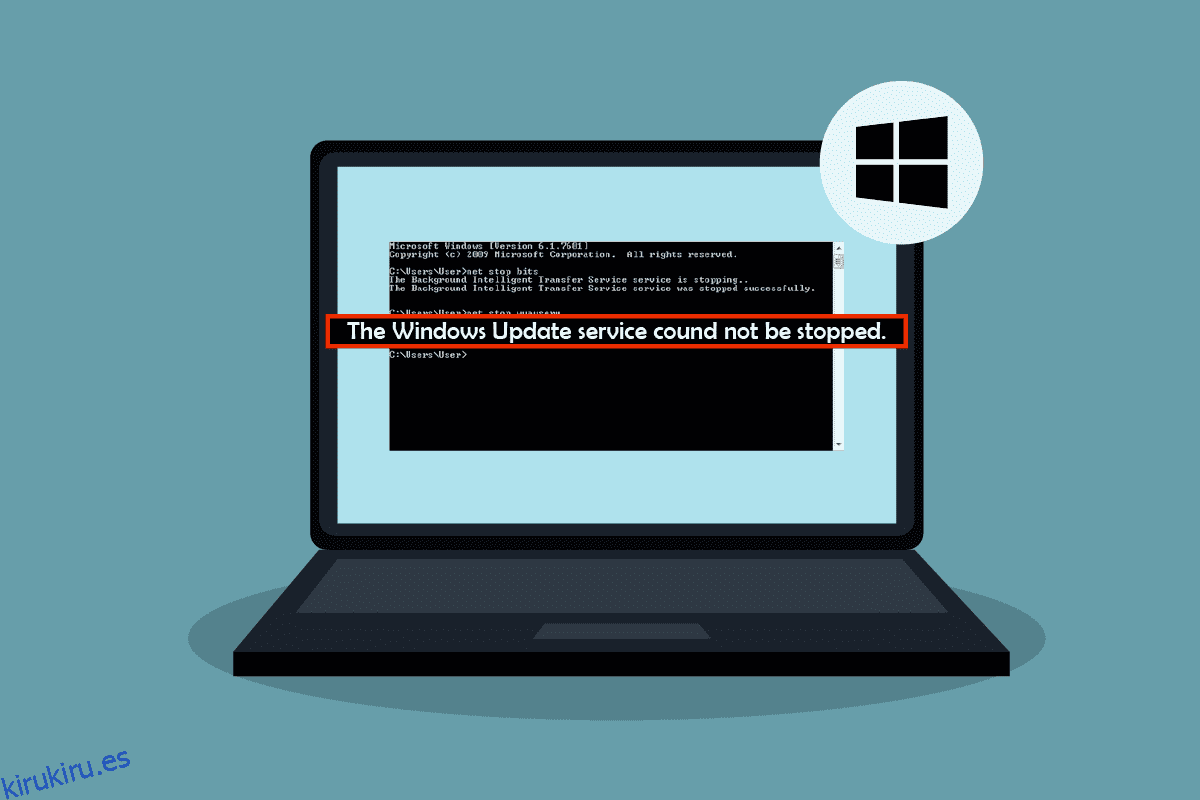 Arreglar el servicio de actualización de Windows no se pudo detener