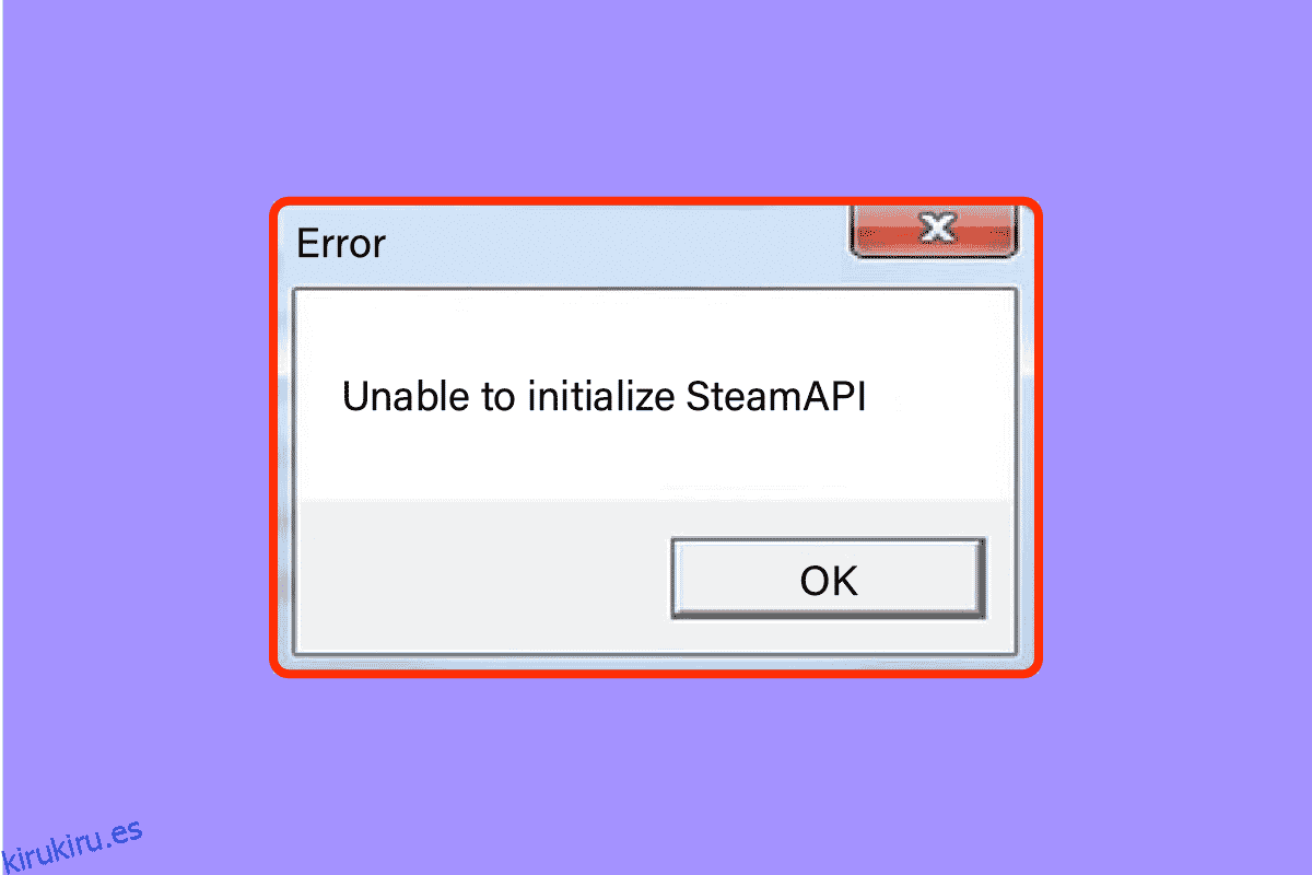 Arreglar la imposibilidad de inicializar la API de Steam en Windows 10