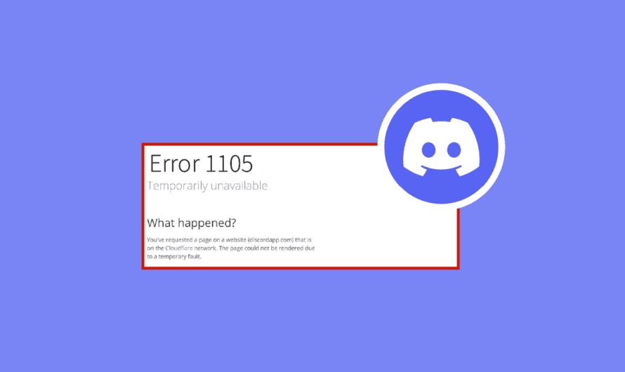Solucionar el error 1105 Discord en Windows 10