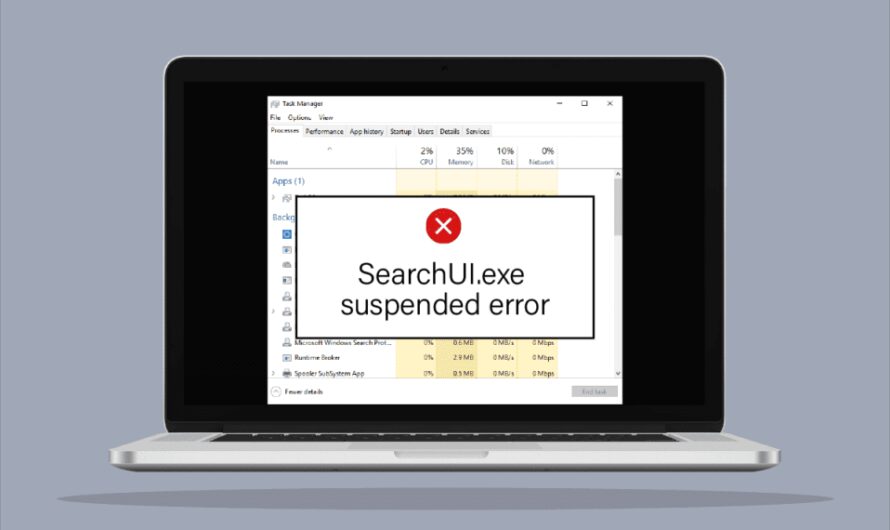 Solucione el error de suspensión de SearchUI.exe en Windows 10