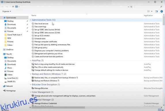 Cómo habilitar el ‘Modo Dios’ en Windows 10/11