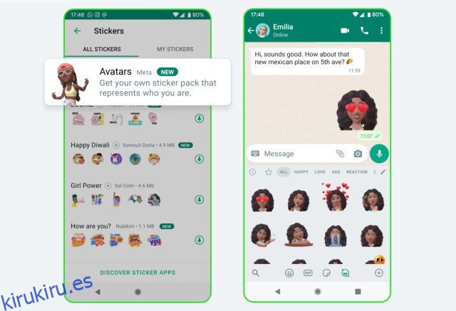 Cómo crear y enviar avatares de WhatsApp