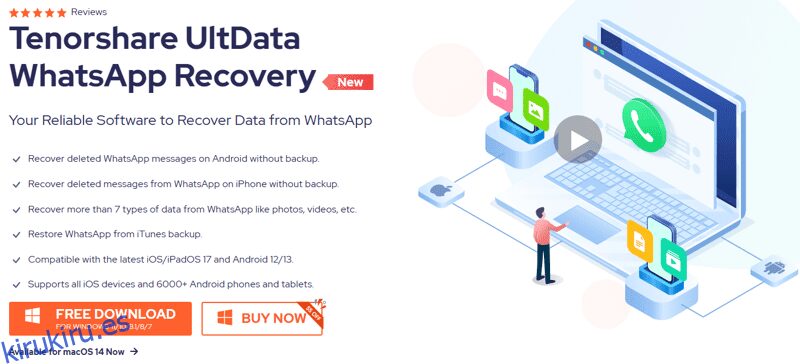 Tenorshare UltData WhatsApp Recovery: recuperar mensajes eliminados de WhatsApp