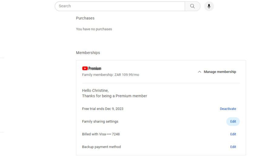 Cómo agregar o eliminar miembros de su membresía familiar premium de YouTube